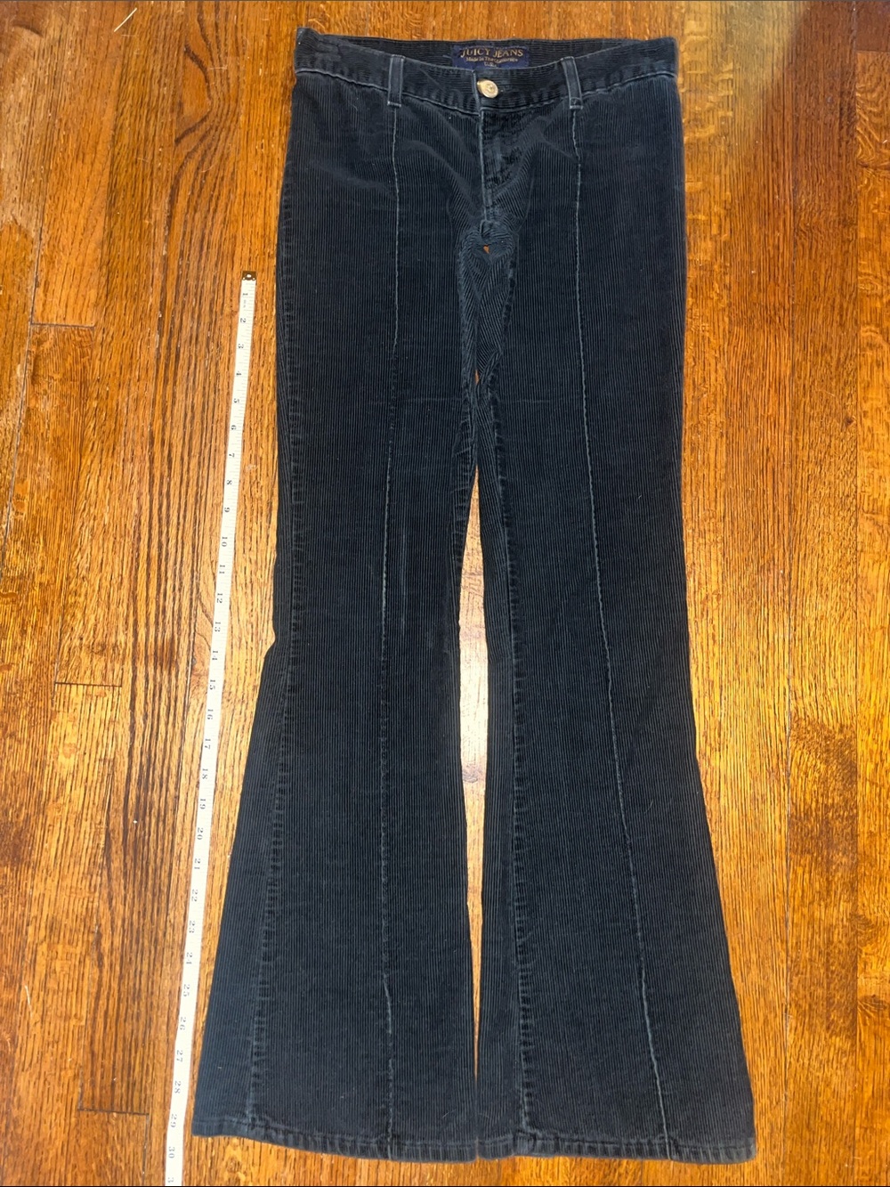 RARE Vintage Juicy Couture | Black Corduroy Flared Jeans - Women’s petite